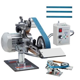 VEVOR Belt Grinder Sander, 30 x 1-Inch Variable Speed Belt Polisher with VFD