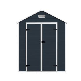 Campcraft 6*6ft resin storage shed, high quality pp material, strong structure, waterproof, rust and UV proof, large storage space