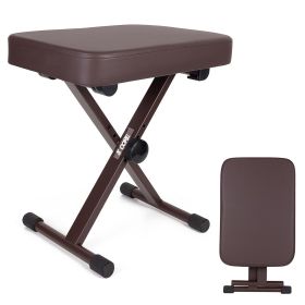 5 Core Keyboard Bench 3 Inch Padded Cushioned Piano Stool Height Adjustable Guitar Seat Heavy Duty Folding Portable Musician Chair W Nonslip Rubb