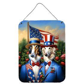 NEW All American Borzoi Wall or Door Hanging Prints Aluminum Metal Sign Kitchen Wall Bar Bathroom Plaque Home Decor Front Door Plaque, 12x16