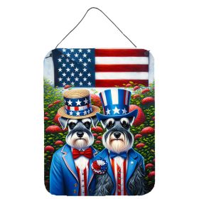 NEW All American Schnauzer Wall or Door Hanging Prints Aluminum Metal Sign Kitchen Wall Bar Bathroom Plaque Home Decor Front Door Plaque, 12x16