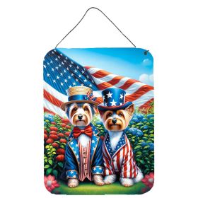 NEW All American Silky Terrier Wall or Door Hanging Prints Aluminum Metal Sign Kitchen Wall Bar Bathroom Plaque Home Decor Front Door Plaque, 12x