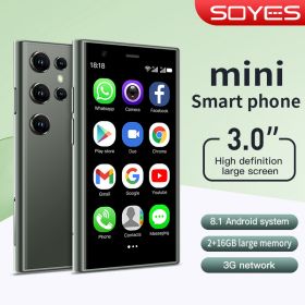 Mini Phone - 3.0 inch High-definition Touchscreen Mini Smart Phone to Unlock Android,  Compact Phone with Quad-core Dual SLM facial Recognition