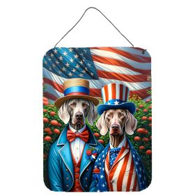 NEW All American Weimaraner Wall or Door Hanging Prints Aluminum Metal Sign Kitchen Wall Bar Bathroom Plaque Home Decor Front Door Plaque, 12x16 (Default: Default)