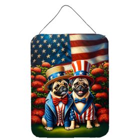 NEW All American Pug Wall or Door Hanging Prints Aluminum Metal Sign Kitchen Wall Bar Bathroom Plaque Home Decor Front Door Plaque, 12x16, Multic (Default: Default)